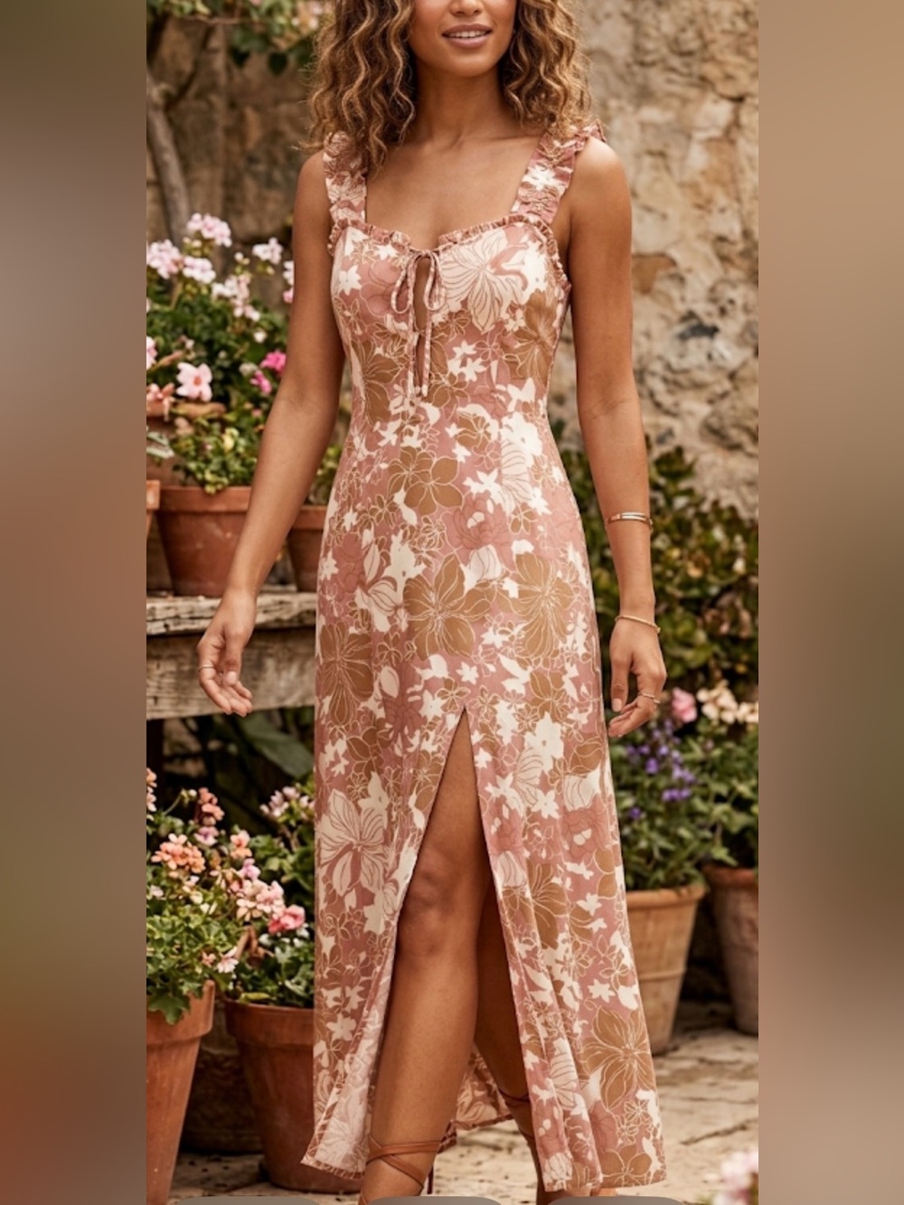 Sincerely Jules Floral Maxi Dress Size Small Like New